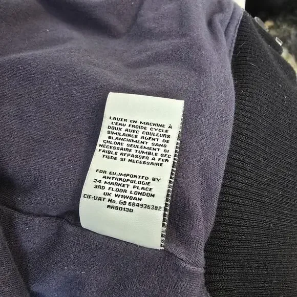 Anthropologie Marrakech Sherpa Bomber Jacket Women's S Tan Black Zip Up - Picture 7 of 14